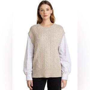 NWT Calligraphie Layered Sweater Vest Top